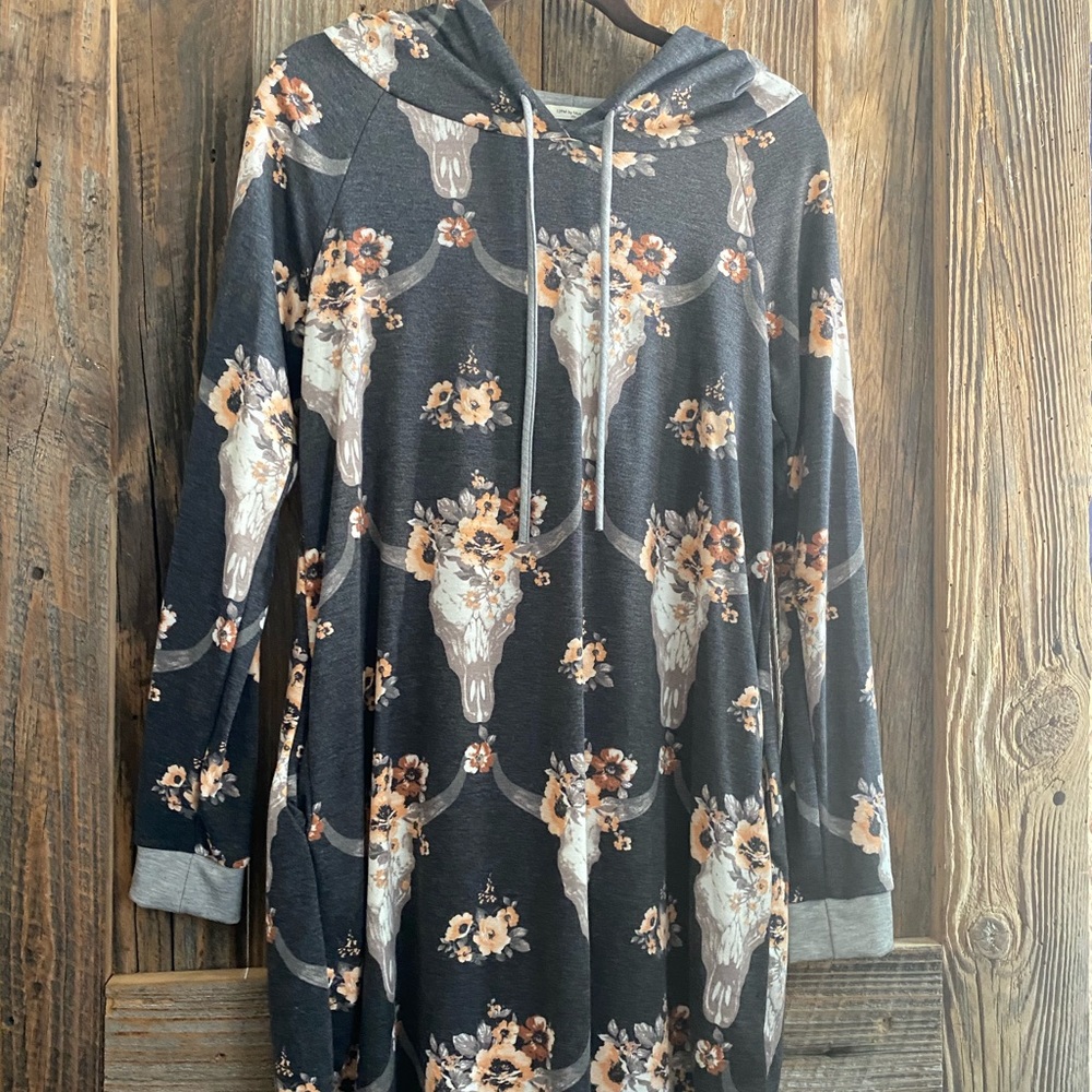 NWOT sweatshirt dress with hood